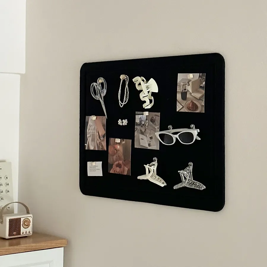 Thickened Felt Photo Wall Display Board Sticker Non Perforated Soft Wood Wallpaper Background Message Jewelry Pendant Decoration