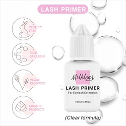 10ml Eyelash Glue Primer for Lash Extensions Longer Retention Lash Extension Primer Natural Oil and Protein Oil Remover