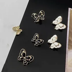 12.5/15/18MM 10PCS Butterfly Design Shank Button Of Clothing Wholesale Oil Butterfly Metal Sewing Button For Women Blouse