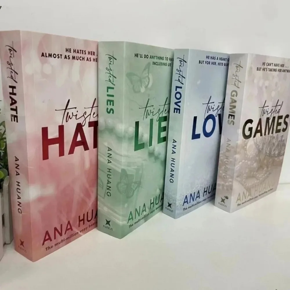 2024 bestseller 4 Books/Set Twisted Series By Ana Huang Books Love /Games / Hate /Lies Paperback English Novel Book