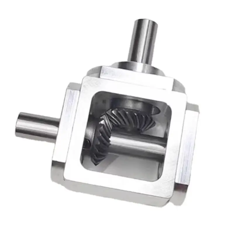 AT05-Right Angle Drive Gearbox Bevel Gearbox Rotation T Type Cross Commutator Shaft Small 1:1 10Mm Diameter