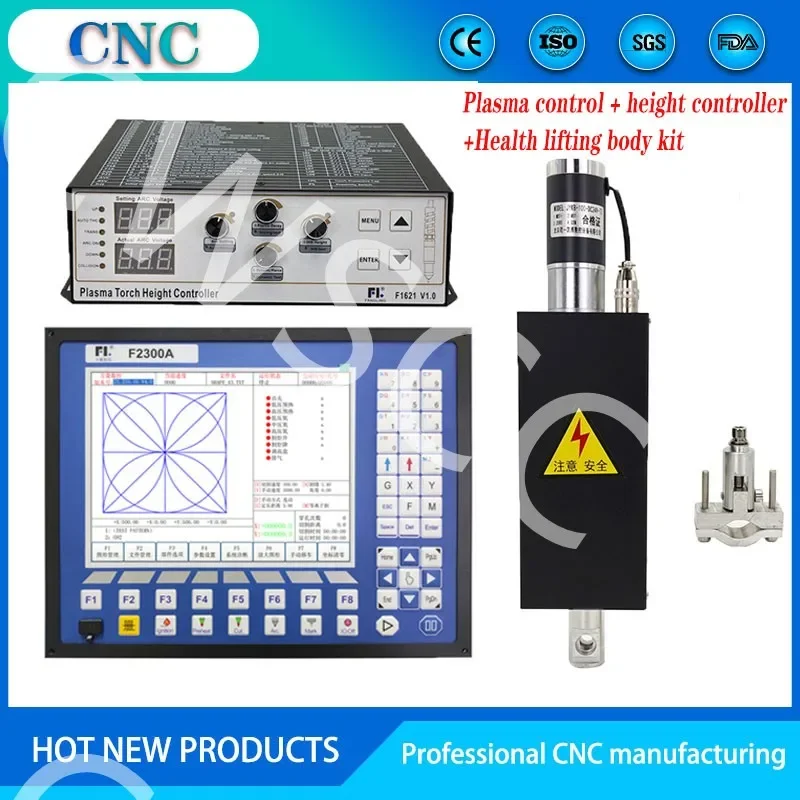 2-Achsen-CNC-Plasmaschneiden-Bewegungssteuerungssystem-Kit, Schneidsteuerung F2300A, digitale Höhenverstellung der Lichtbogenspannung F1621 HP105