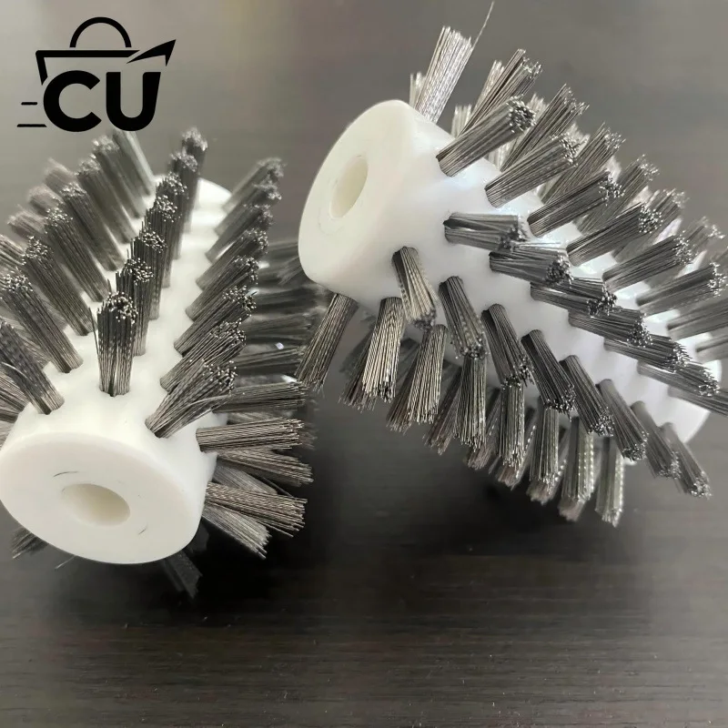 Electric BBQ Grill Brush Stainless Steel Roller Brush for Grease Cleaning