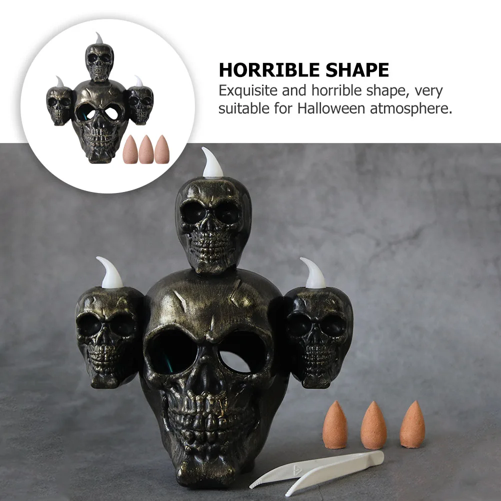 

Skull Lamp Candles Electronic Candlelight Fine Spices Shape Horror Decoration Halloween
