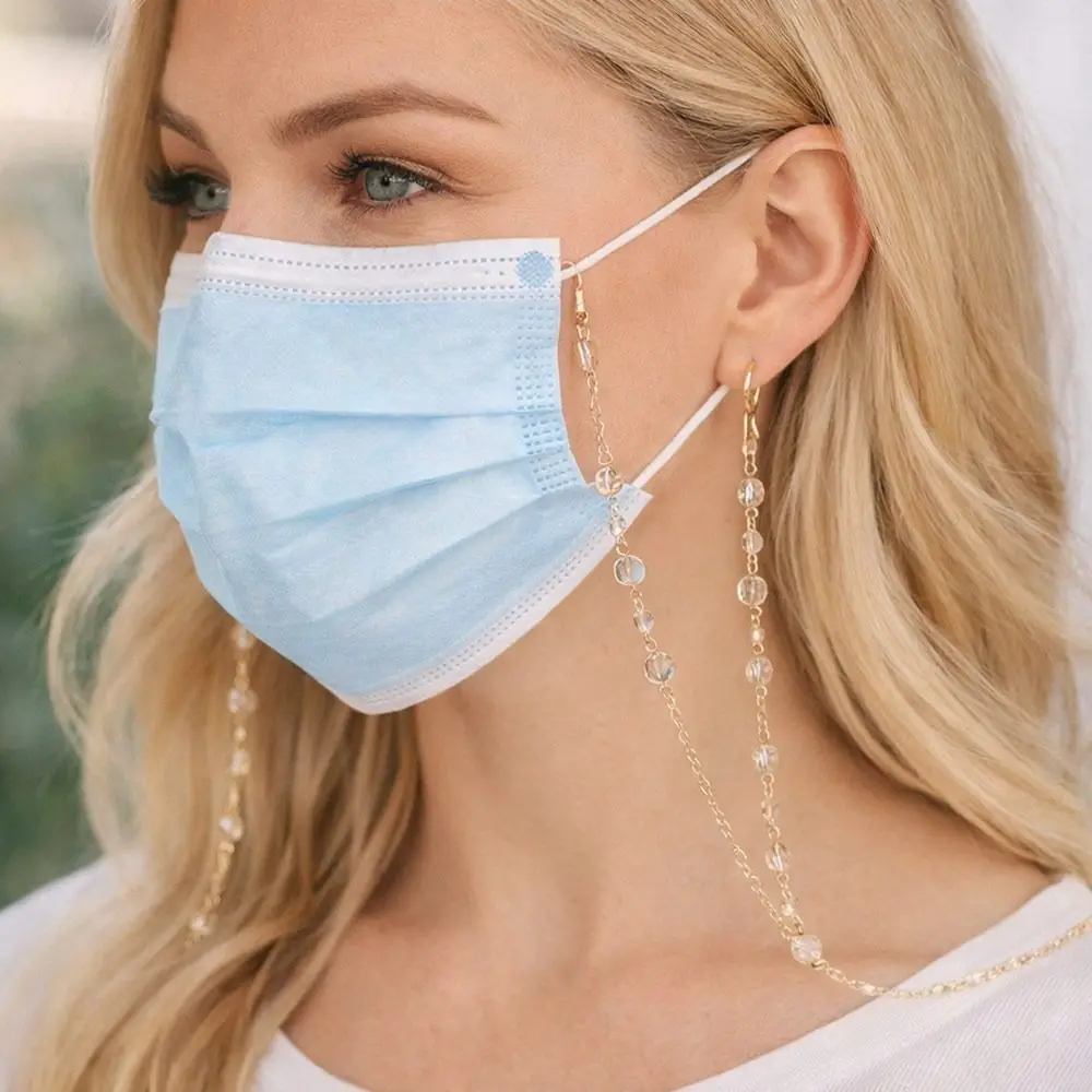 

Модный разноцветный держатель для очков с кристаллами, многоцветный ремешок-цепочка для солнцезащитных очков, нескользящая цепочка для очков для женщин и мужчин