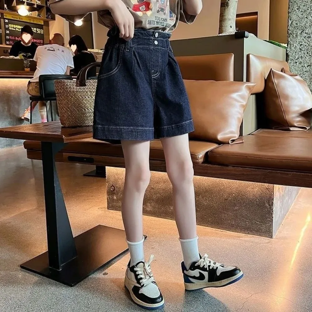 Summer Trendy Thin Jeans for Big Children, Comfortable Shorts for Girls, Fashionable Hot Pants for Girls