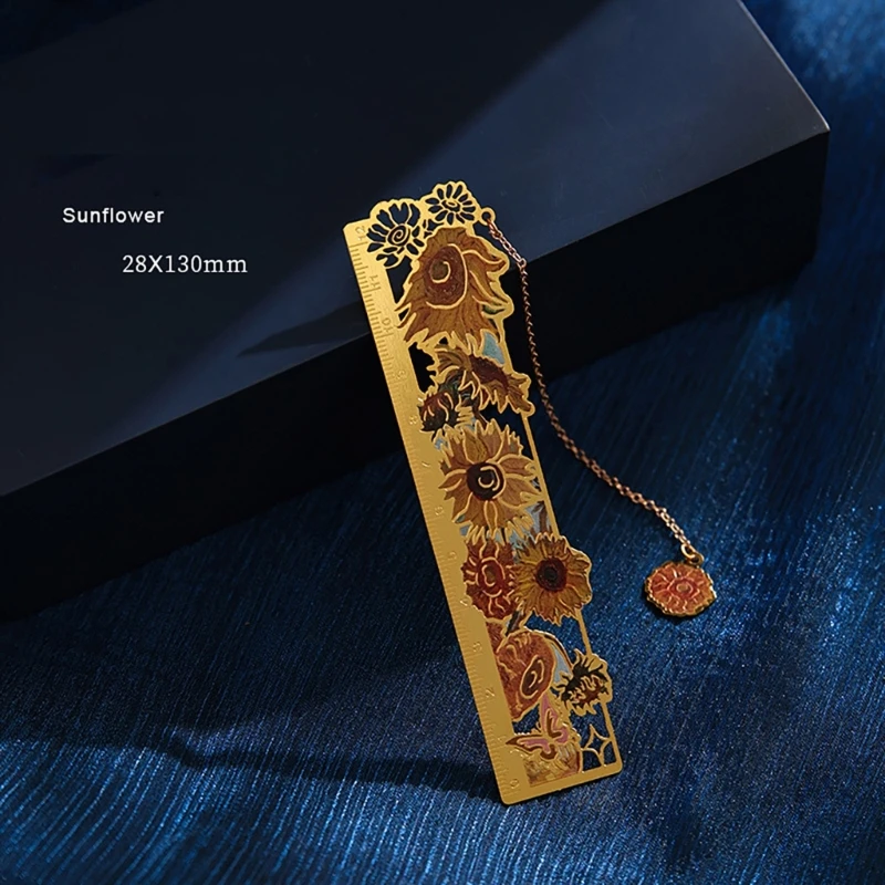 체인 중공 금속 북마크 책 책을위한 우아한 꽃 북마크 책을위한 책을위한 책자 페이지 홀더 K1KF