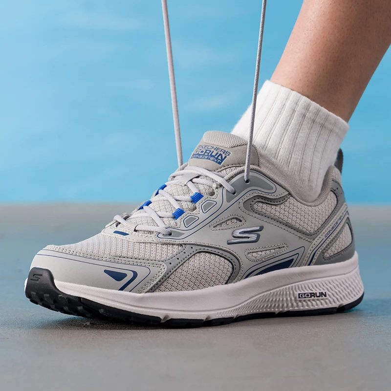 Skechers Men's Shoes Original Lightweight Road Running Shoes Breathable Fitness Training Cushioning Outdoor Tennis Shoes Sneakers 220034-Gybl-3