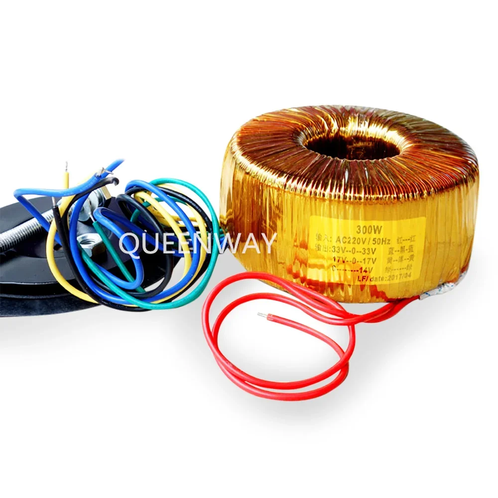 T-004 300W, 33Vx2 17Vx2 14Vx1 Pure Copper Toroidal Transformer Non-broken Silicon Steel Sheet Point 22V