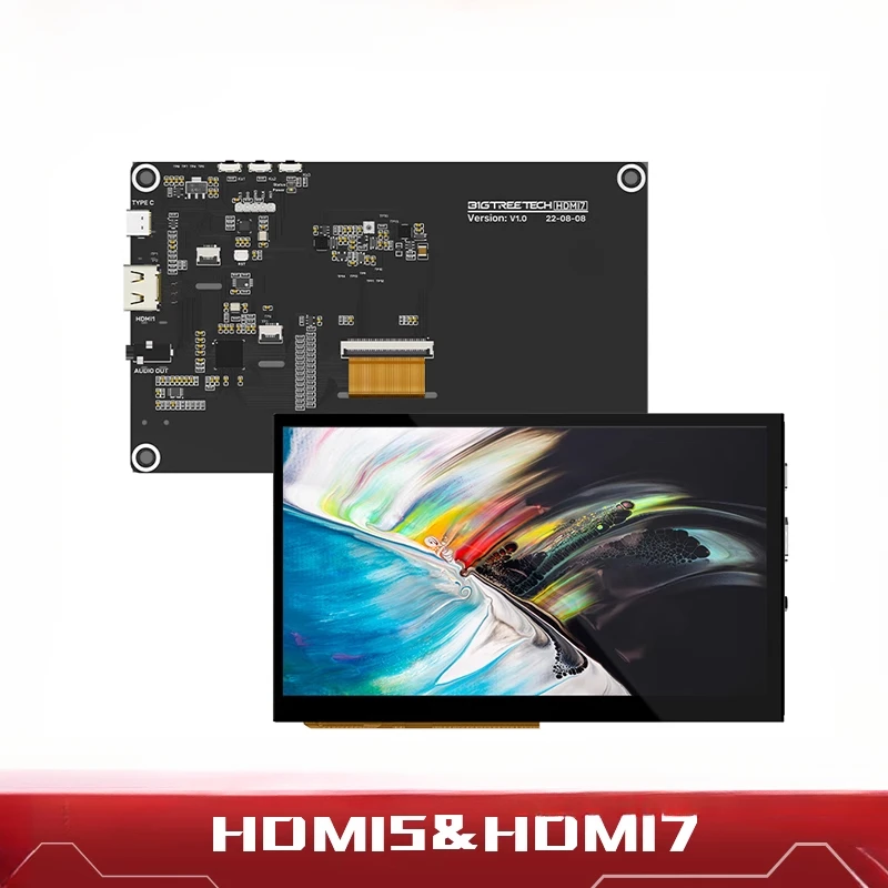 

Для Blurolls BIGTREETECH HDMI7/HDMI5 3D-принтер экран дисплей Raspberry PI IPS сенсорный экран
