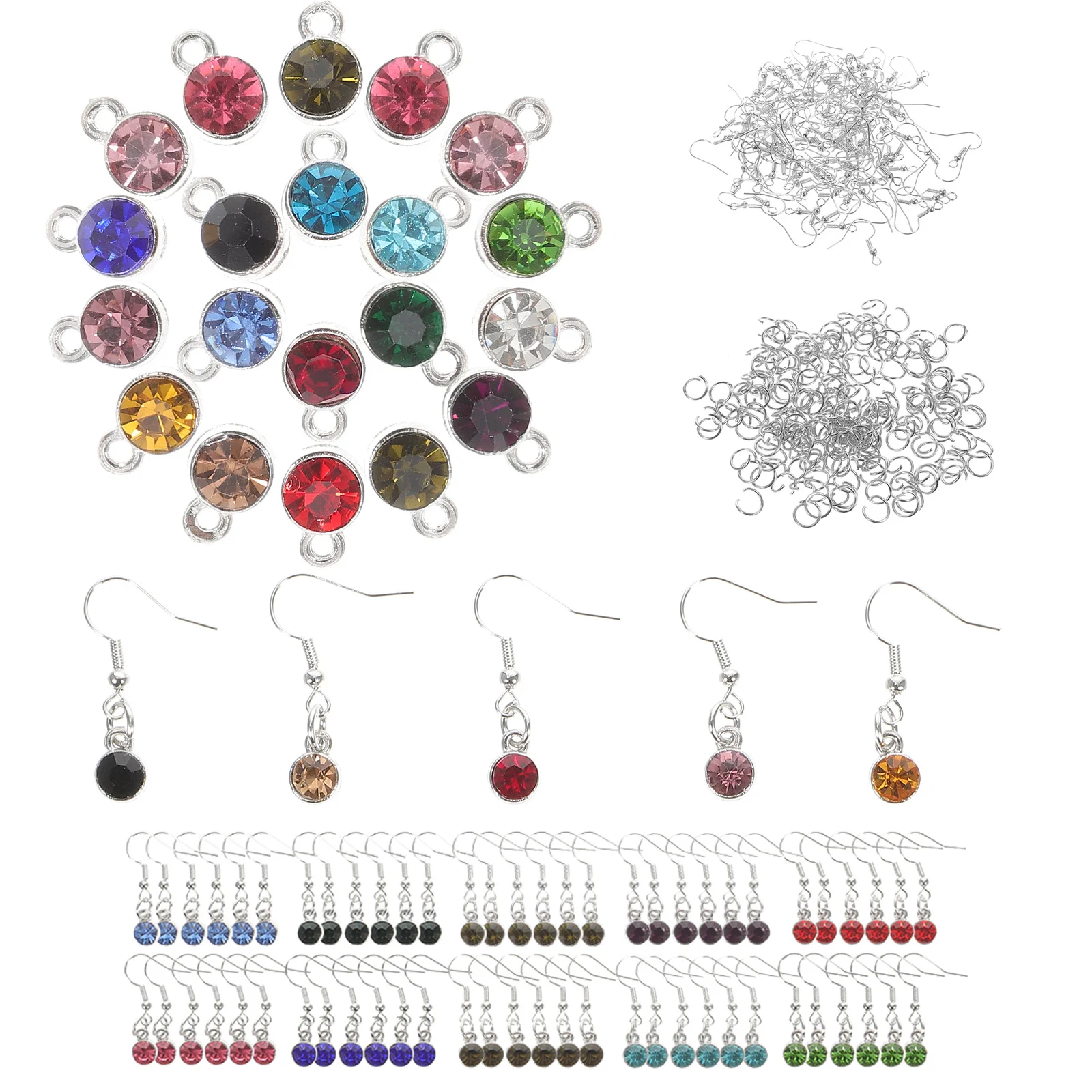 1Set Pendant Jewelry Accessories Alloy Crystal Charms DIY Necklace Earrings Making Supplies Crafting Decors Crystal Charms