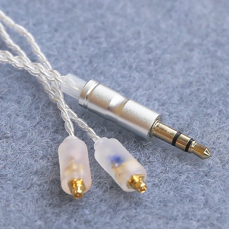 HiFi Earphone Upgrade Cable MMCX 3.5mm 1.2m Silver Plated Core Cable For Sennheiser IE200/IE300/IE600/IE900/AKG N5005/N30