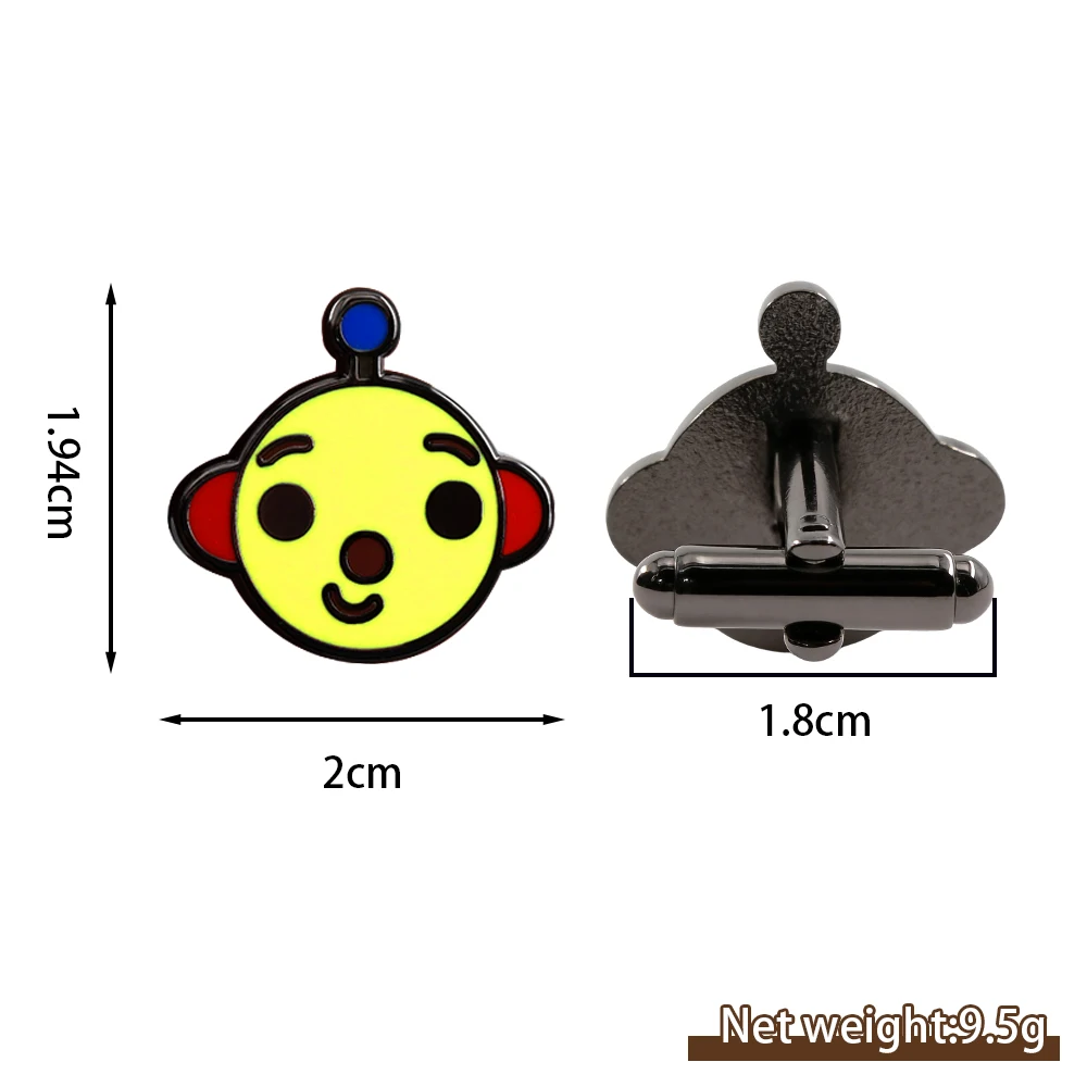 Olie-Polie Kinder-TV-Serie Rollie Ball Emaille-Anstecknadel & Manschettenknopf-Set Familien-Abenteuer-Leben Roboter-Junge Fan-Geschenk Manschettenknöpfe – Detail 14