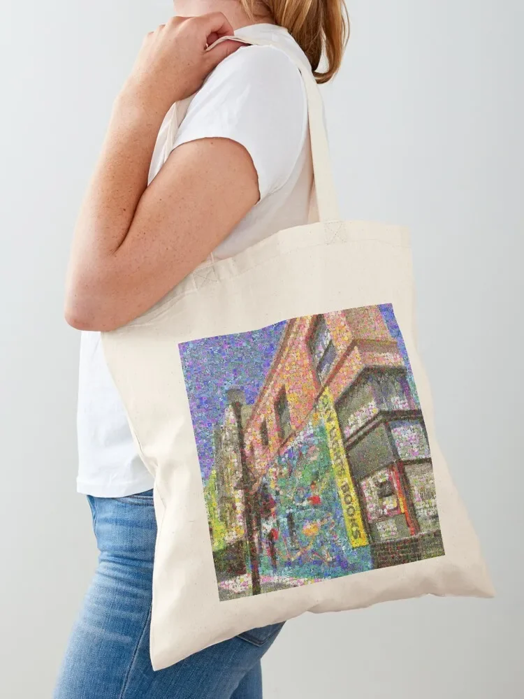 City Lights Bookstore in Bloom Tote Bag ecological bags foldable reusable bag Tote Bag