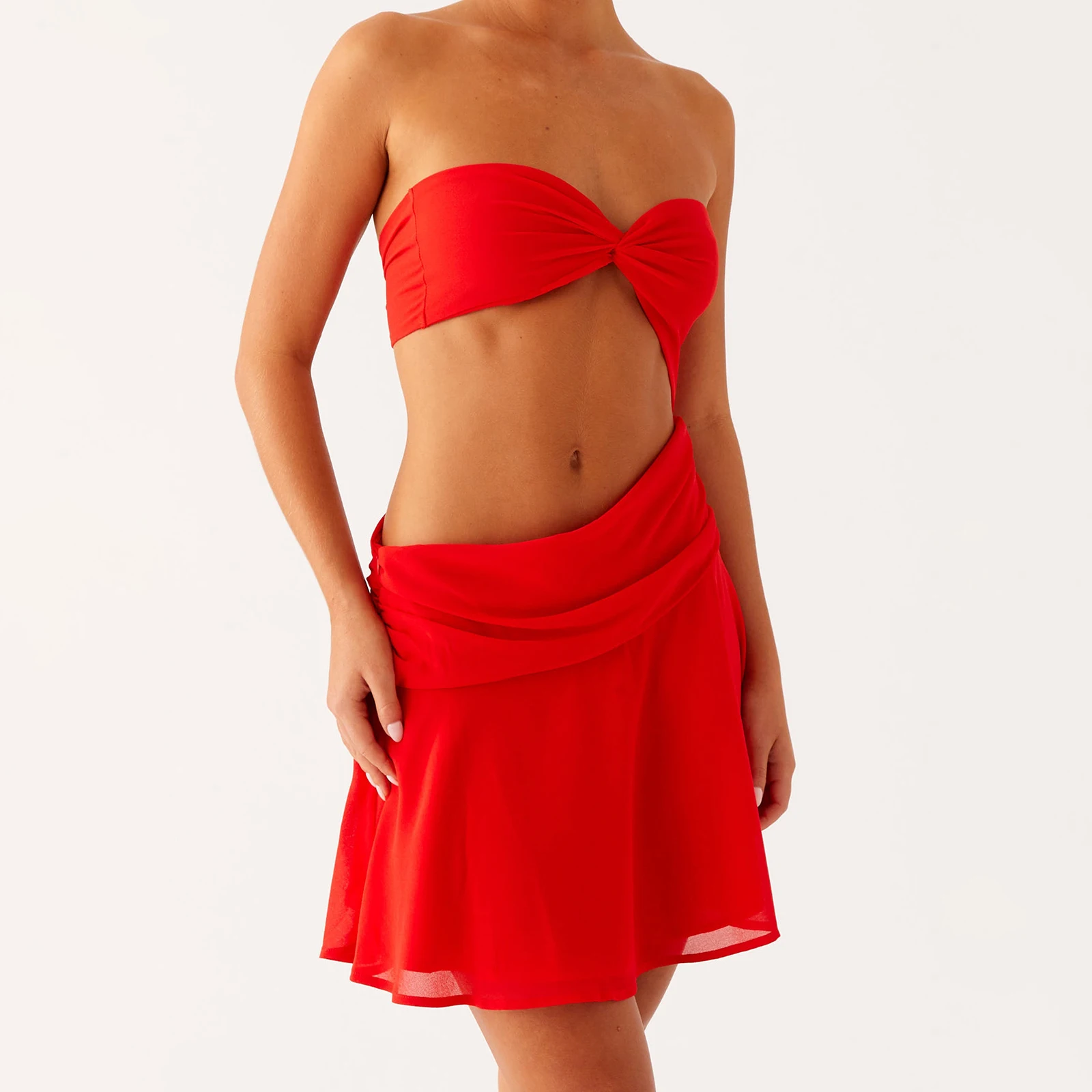 ผู้หญิง y2k Fairy เซ็กซี่ชุดราตรีเซ็กซี่ Cutout เอว Backless Ruched ชุดมินิค็อกเทลปาร์ตี้ชุดสั้น Beachwear