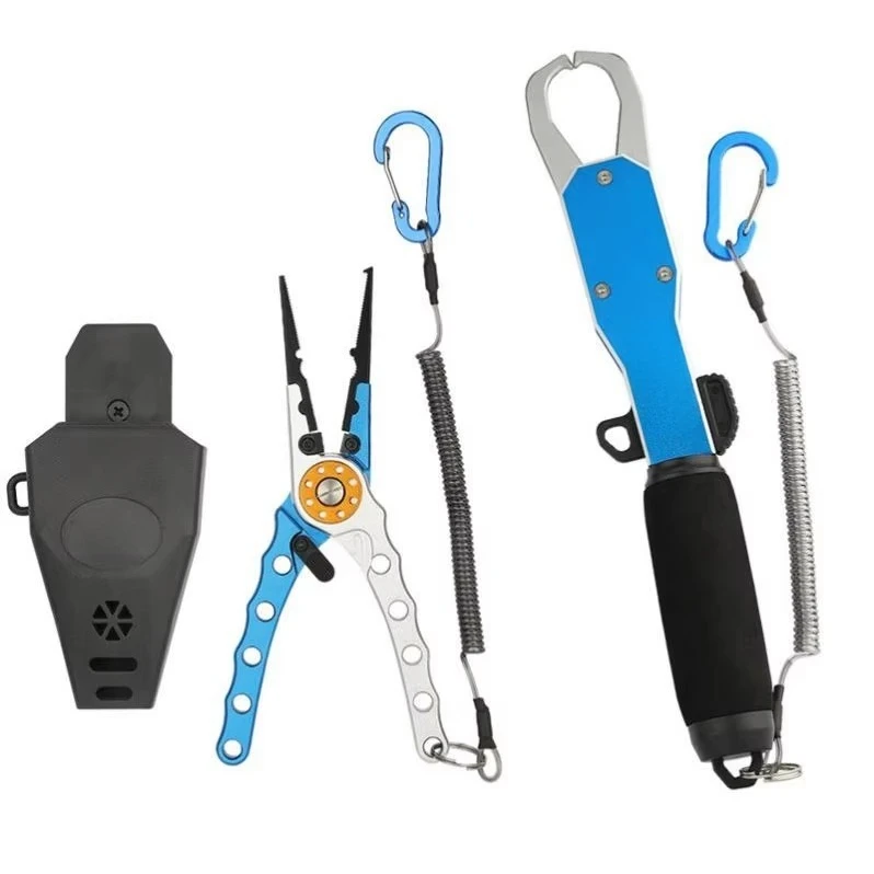 Fish Lip Gripper Pliers - Upgraded Muti-Function Hook Remover and Split Ring Pliers for Fly Fishing, Ice Fishing, Fishing Gear