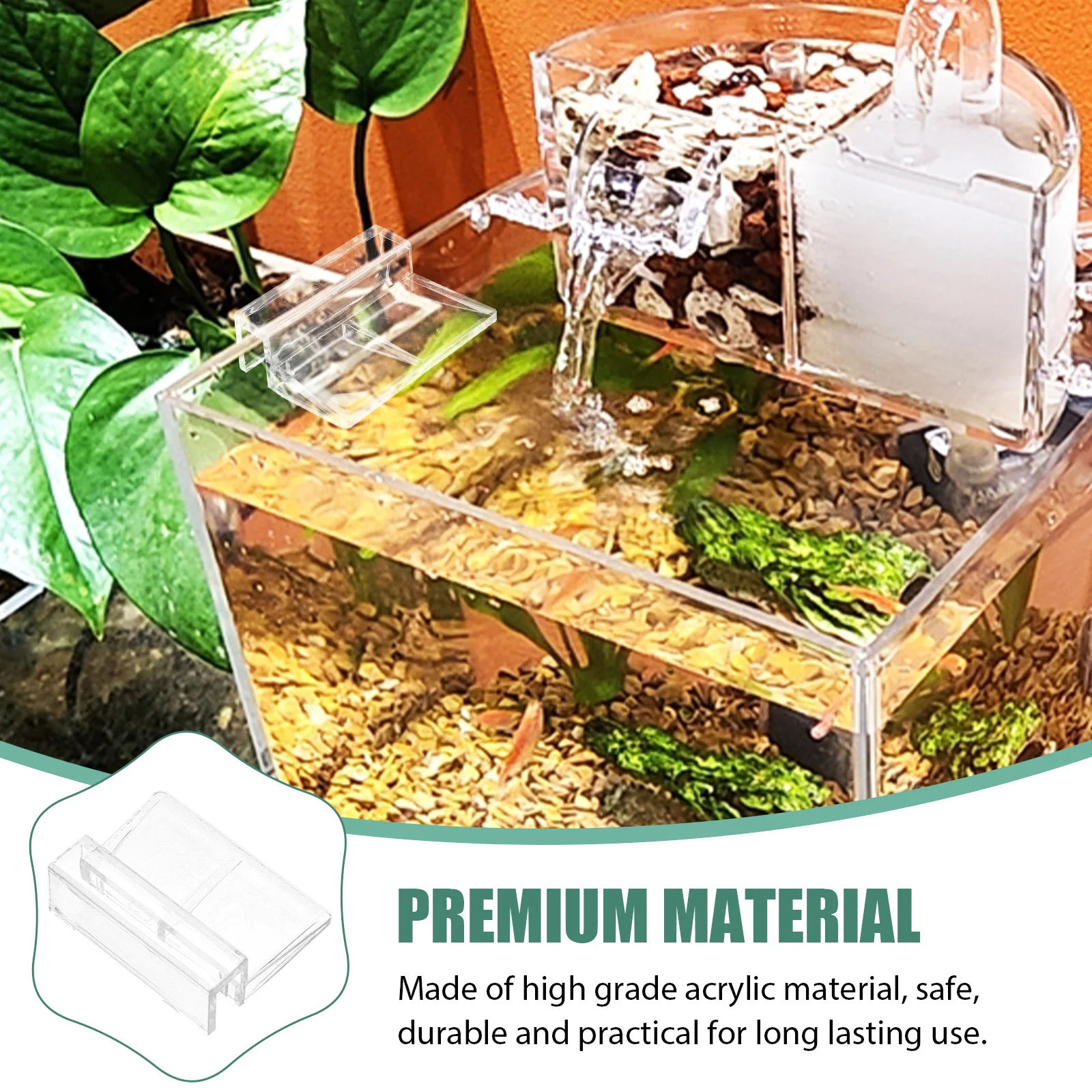 

10Pcs Professional Acrylic Aquarium Bracket Easy Install Simple Elegant Fish Tank Cover Support Supplies Fish Tank Stand