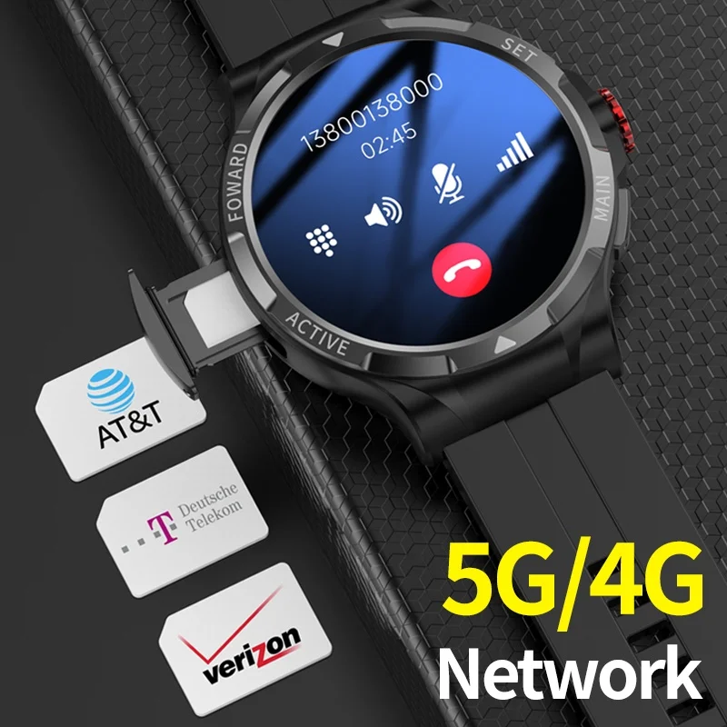 V10 Smart Watch Rotated Side Camera 4g sim Card with WIFI GPS Health Monitoring Android Video Call IP67 Waterpoof Watch for Men