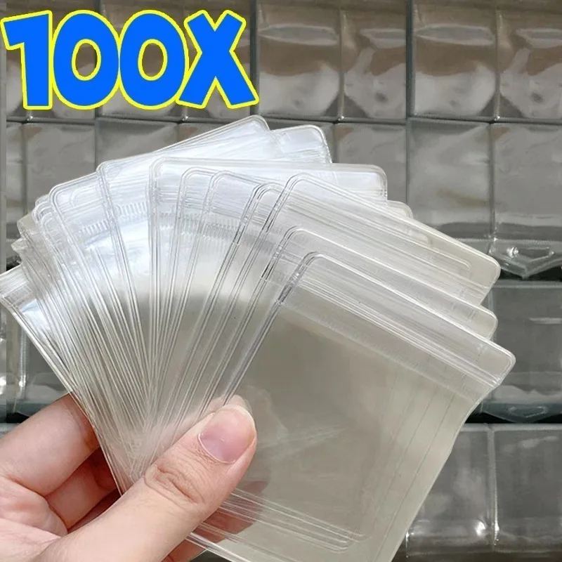 10/100pcs PVC Jewelry Package Bags Thicken Transparent Anti-Oxidation Organizer Display Packaging Storage Self Sealing Pouches