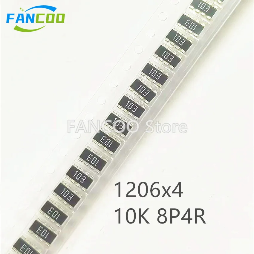 

100pcs 1206x4 1206 1206*4 8P4R Original new 1k 10k 47k 473 2K 202 2.2k 2k2 222 100k 104 103 res network SMD 33k 333 102 4.7K 472