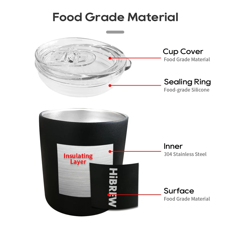 HiBREW Portable Hanging Ear Style Coffee Thermal mug Foldable filter Stainless steel double wall