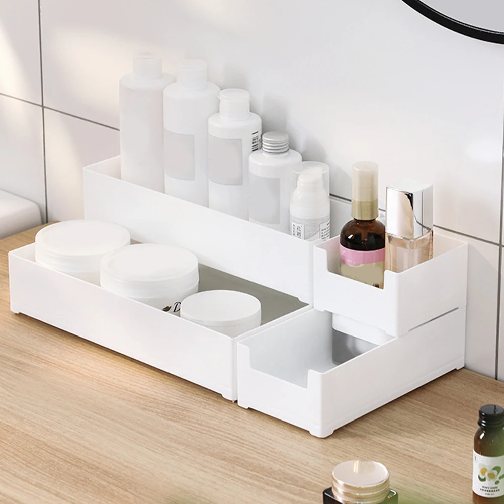 

4 Pcs Storage Box Set Drawer Dividers Vanity Organizer Tray Household Desk Pp Stationery