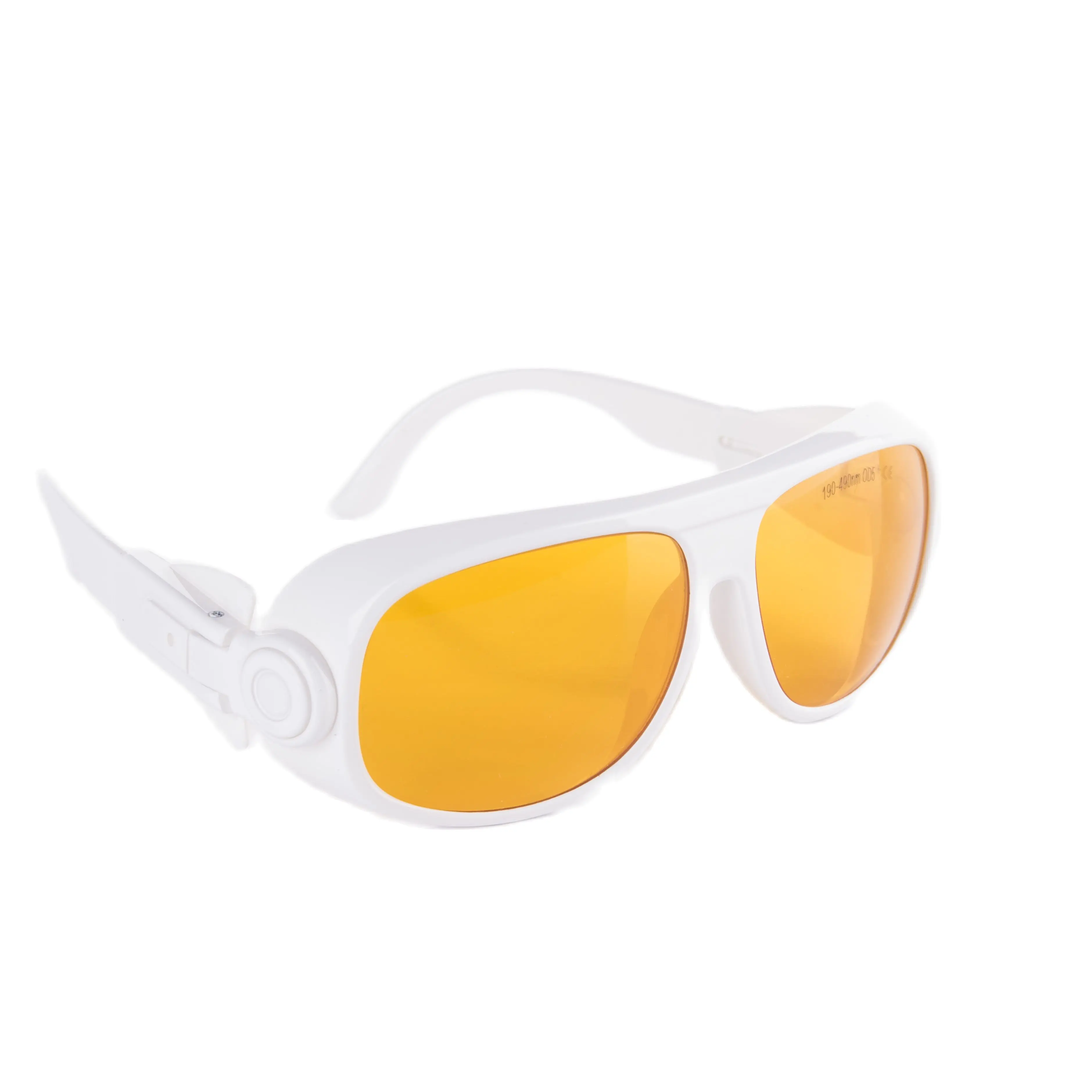 

Blue Laser Safety Glasses with 190-353nm DIR L4 354-455nm D L6 + IR L5 456-490 DIR L4 VLT 50% CE