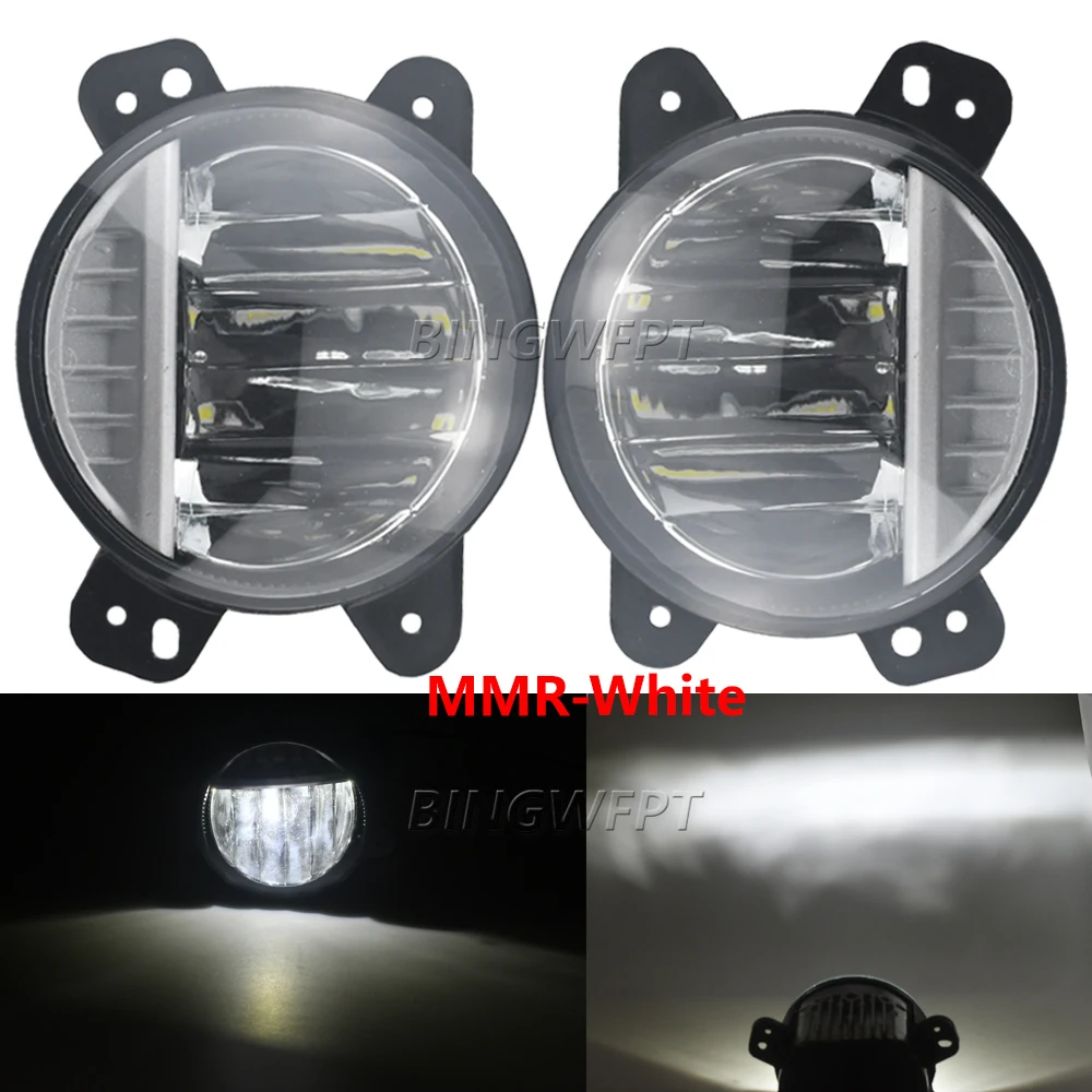 

2PCS 4Inch Round Led Fog Lights 5W X 6 High Power LEDs X 2 Off Road 6500K Fog Lamp Car Light Assembly For Jeep Wrangler JL