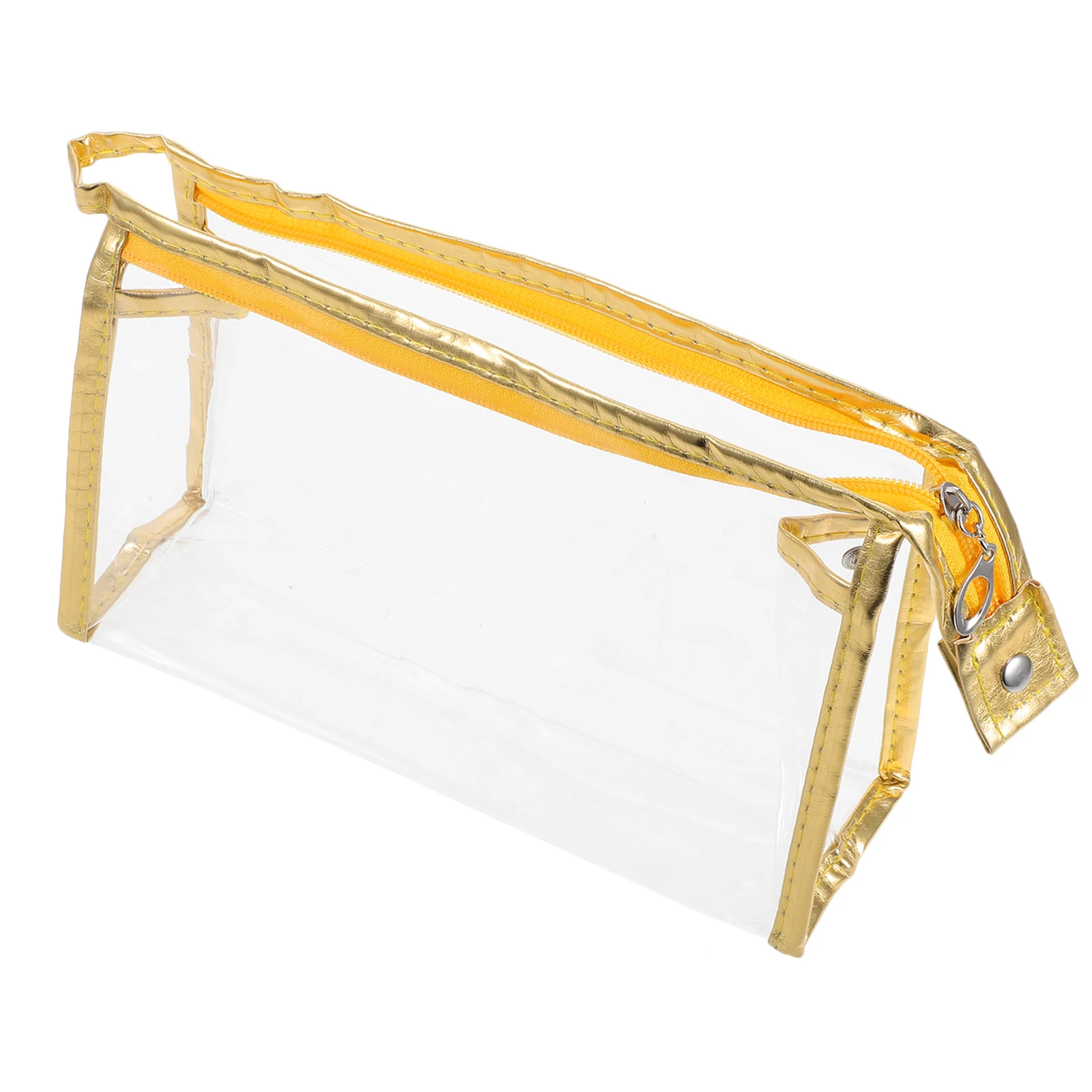 

s Pencil Clear Makeup Bag Stationery Box Thin Small Golden ganizer Travel Zipper Kids Girl Pencil Bag Cute Cool