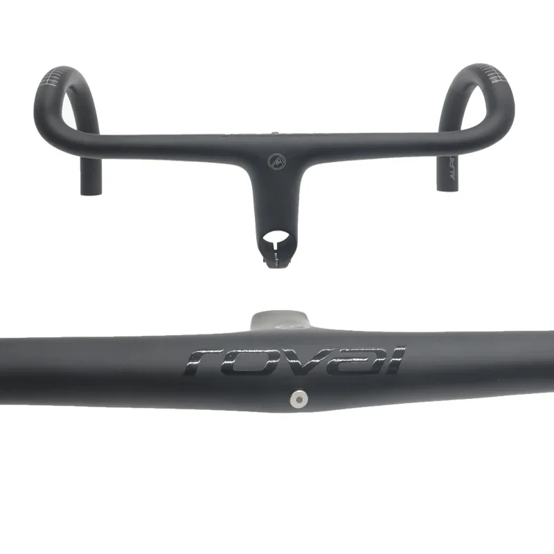 Carbon Road Handlebar Rova Alpinist SL Carbon Road bike Bicycle Integrated Handlebar with Stem 28.6mm 380/400/420/440mm