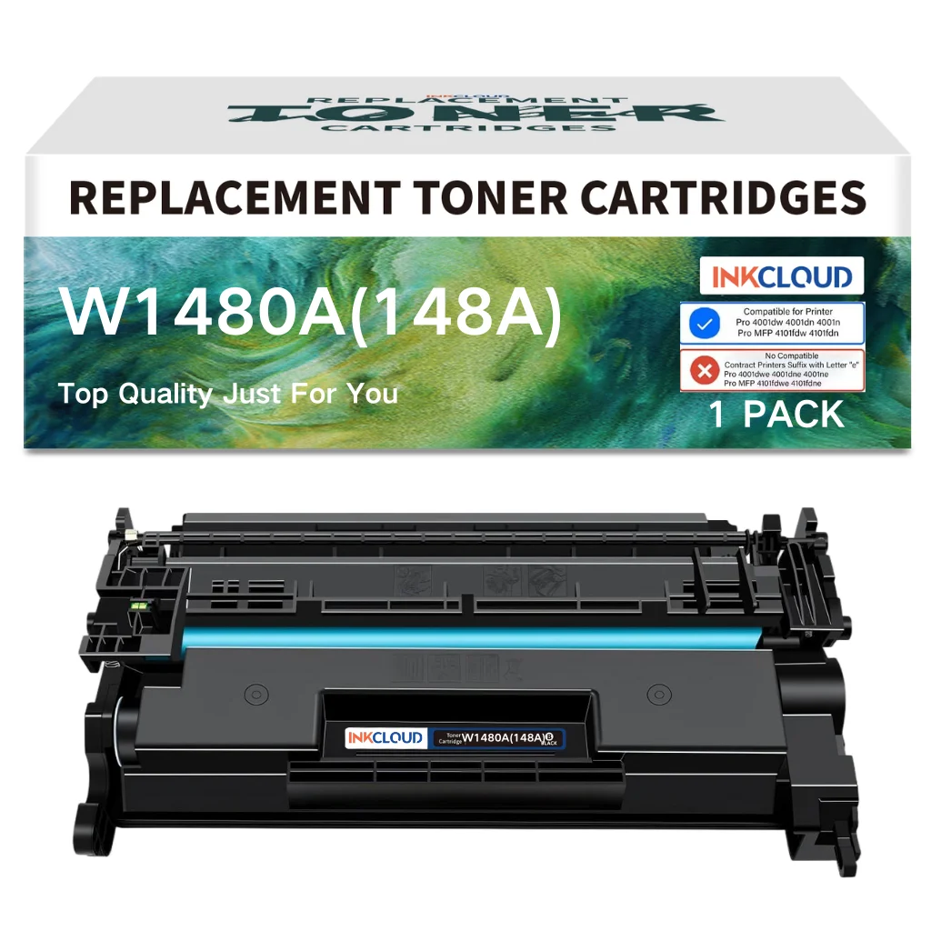

INKCLOUD 148A Replacement for HP 148A 148X W1480A W1480X for HP Laserjet Pro 4001dw 4001dn 4001n MFP 4101fdw 4101fdn