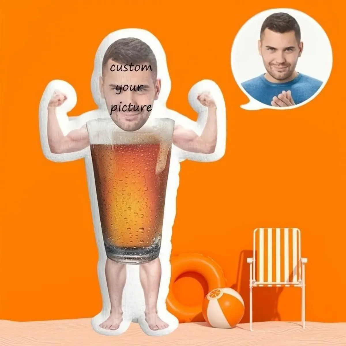 وسائد بورتريه غريب الأطوار مخصصة مع أغطية مطبوعة على الوجهين تجعل الهدية المثالية لأعياد الميلاد أو الاحتفالات الاحتفالية #1