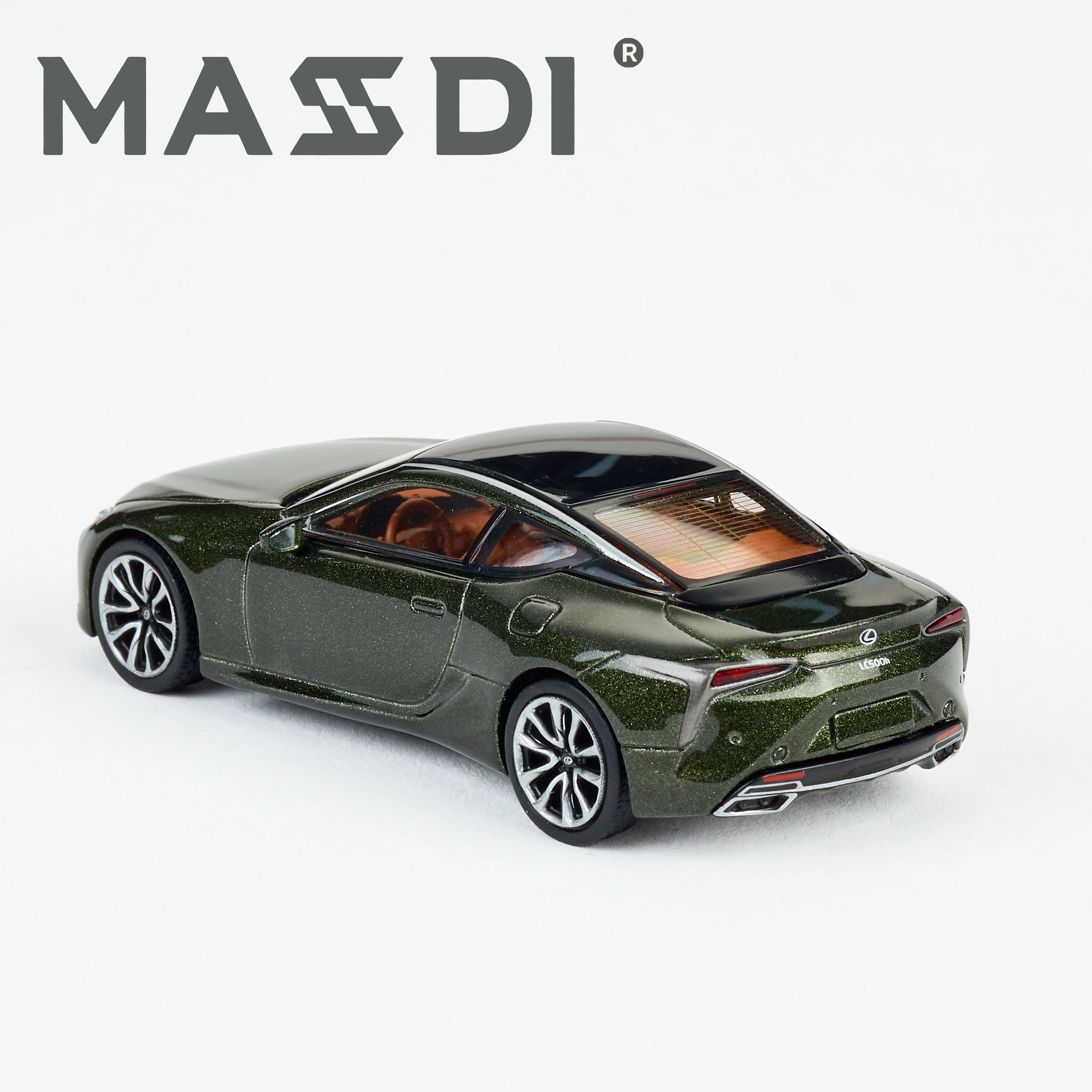 MASDI Lexus LC500h - Żółto-Niebiesko-Czerwony Model Odlewany z Mechanizmem Przesuwnym, Kolekcjonerski, Zabawka, Prezent, Element Dekoracyjny