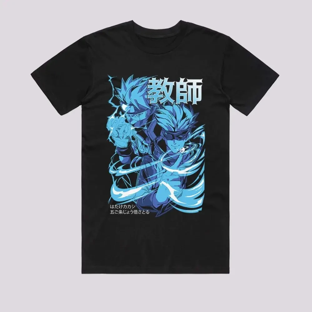 NARUTO Jujutsu Kaisen Kakashi und Gojo Sensei T-Shirt Hochwertige Streetwear Kurzarm-T-Shirts für Herren Sommer 2026