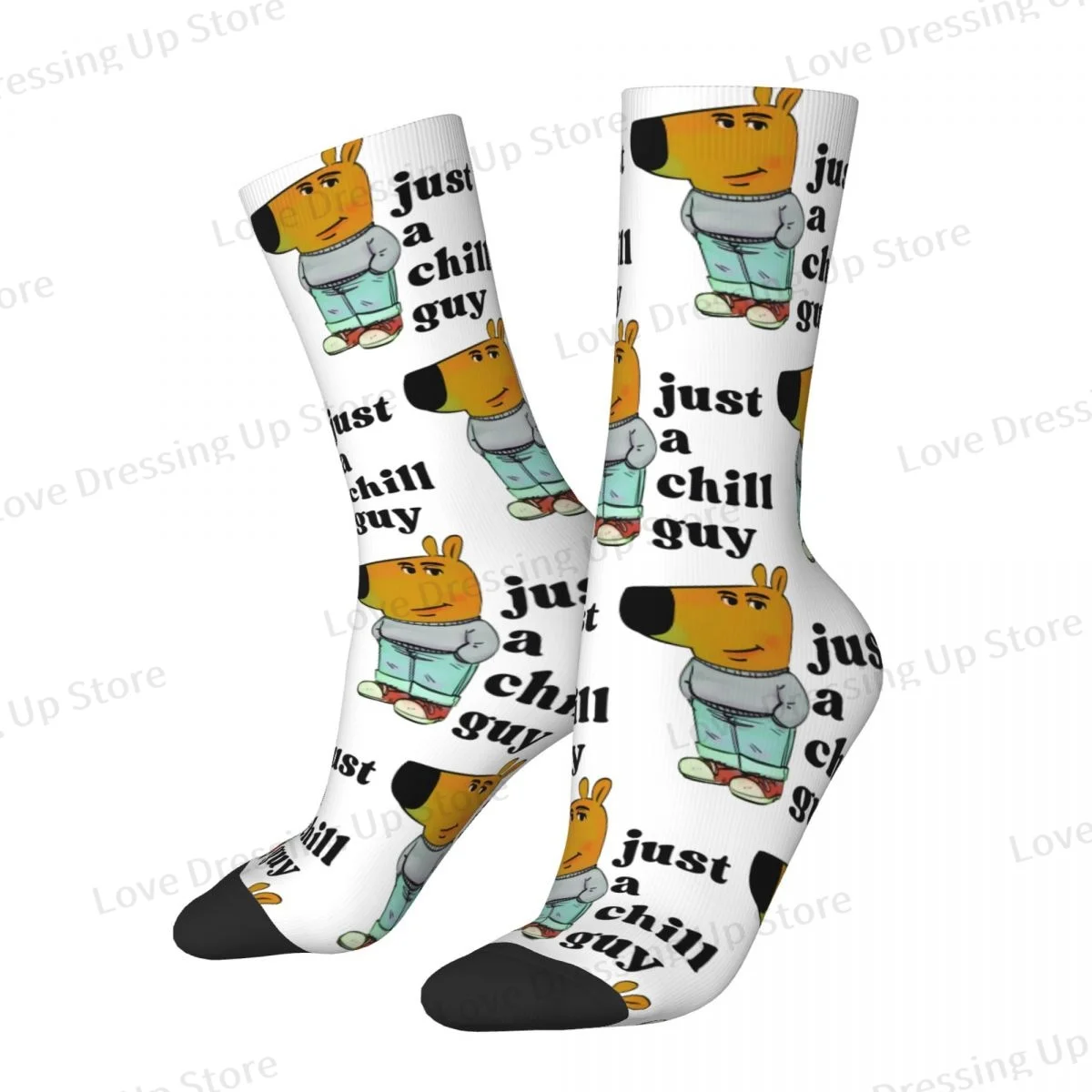 I'm Just A Chill Guy Funny patterns Men Women Socks Cycling Novelty Spring Summer Autumn Winter Stockings Gift