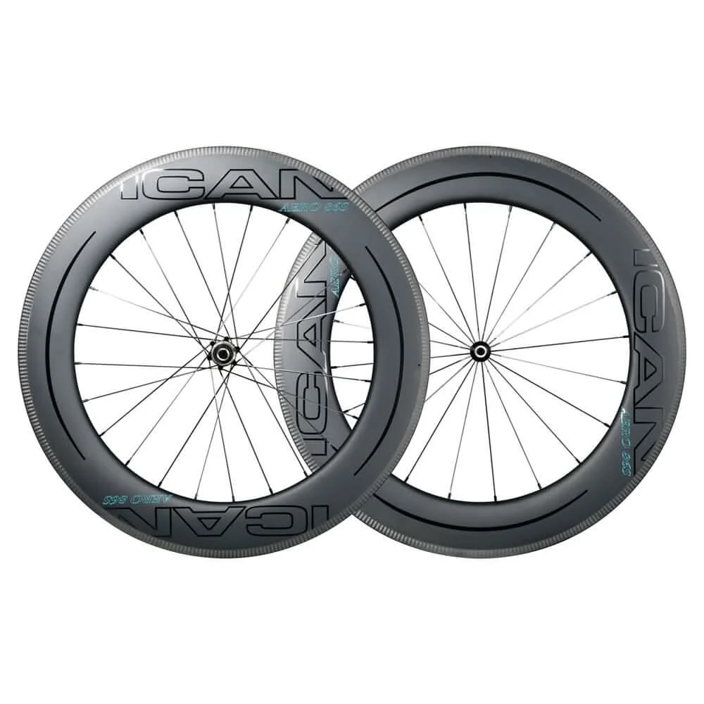ICAN 700c Carbon Baanfiets Wiel 86mm Clincher Single Speed Wielen 20/24 Gaten Breedte Externe 25mm 18.35mmFixed Gear Wielset