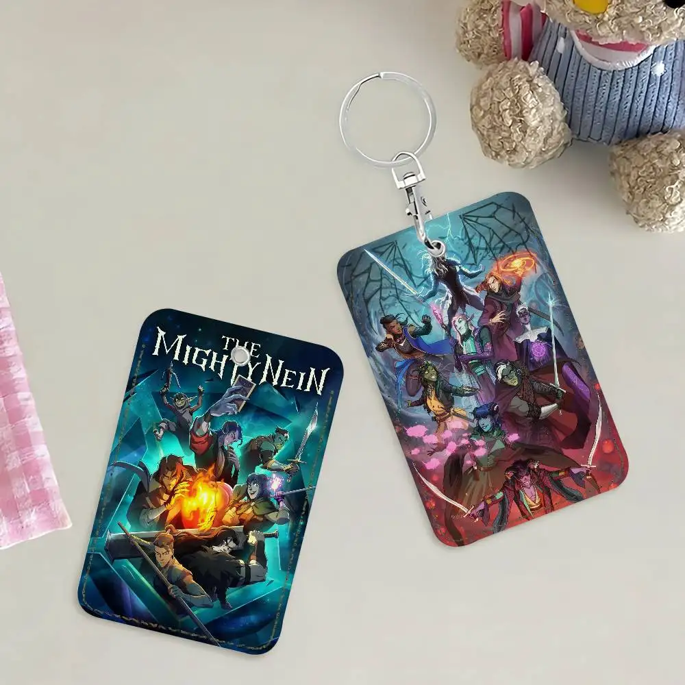 TV The Mighty Nein Card Holder With Keychain Executive Protection For Bank Credit Subway Bus Case