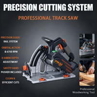 6750rpm Electric Hand Pusher Circular Saw 60mm Adjustable Track Cutting Machine for Woodworking Aluminum PVC Building Work