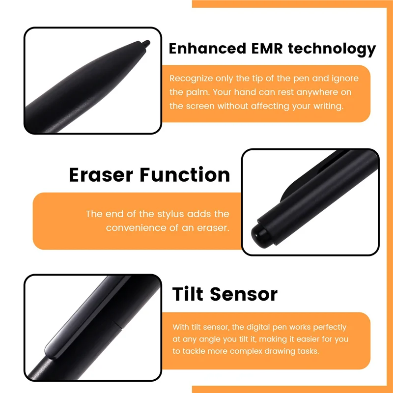 2X For Remarkable 2 Pen With Eraser,EMR Stylus Digital Pen Marker Plus With 4096 Sensitivity & Palm Rejection-AB01