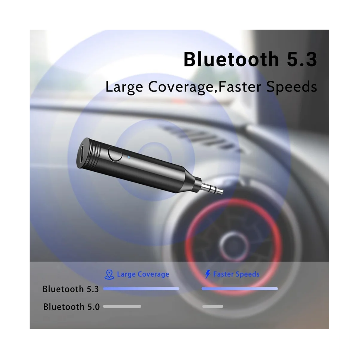 A57G-Aux Bluetooth-Adapter für Auto, Auto-Bluetooth-Audio-Receiver Home Stereo-Lautsprecher Kopfhörer Bluetooth-Auto-Adapter