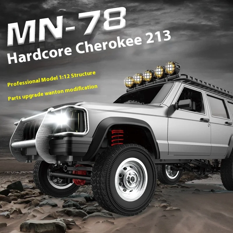 

MN MODEL MN78 1/12 Jeep Cherokee 213 Alloy SUV Model Large 2.4Ghz Remote Control Cars Climbing Off-road Vehicle Toys Gifts
