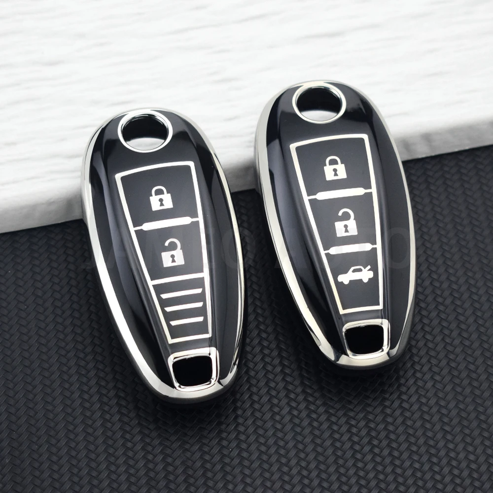 Funda Protectora de TPU Suave para Llave de Coche, 3 Botones, para Suzuki Swift, Vitara, Ignis, SX4, Baleno, Ertiga, Kizashi, Accesorio para Auto