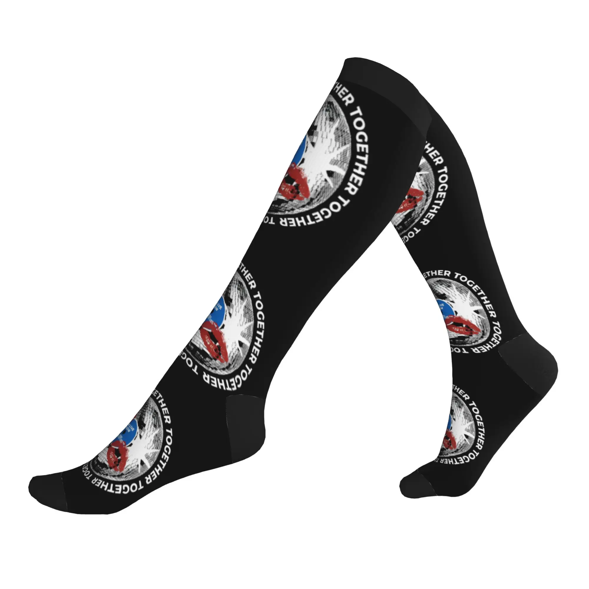 Harajuku Kiss All The Time Harrys Music Styles Socks Women Men Warm 3D Print  Sports Basketball Sports Compression Socks
