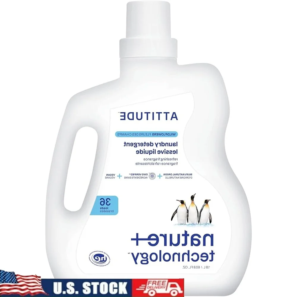 

Жидкое стиральное средство EWG, проверенное мыло на растительной основе, 36 нагрузок, веганское, без жестокости, аромат полевых цветов, совместимое с HE, экологически чистое