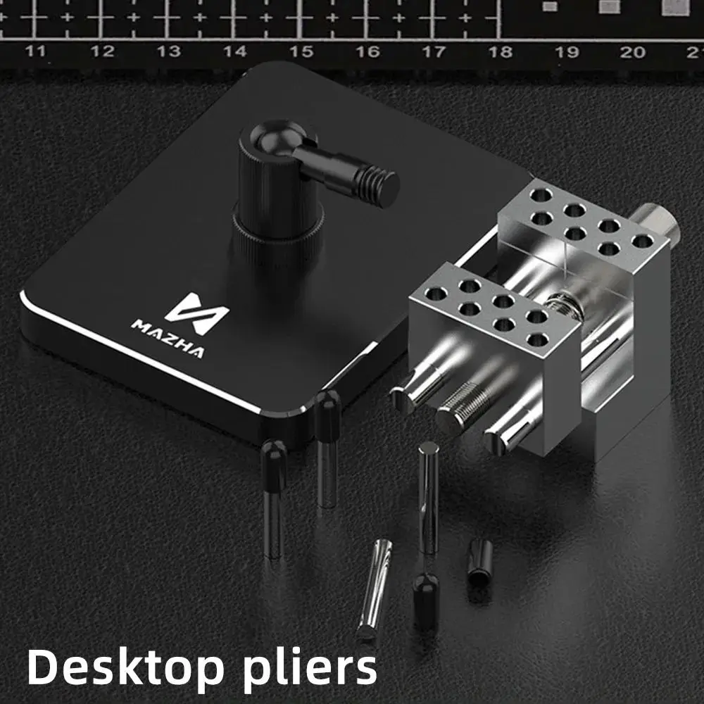 Aluminiumlegierung Mini Tischschraubstock Präzisionsklemme Modellbau 2in1 Schraubstock Modellmontage Abnehmbarer Mini-Schraubstock DIY