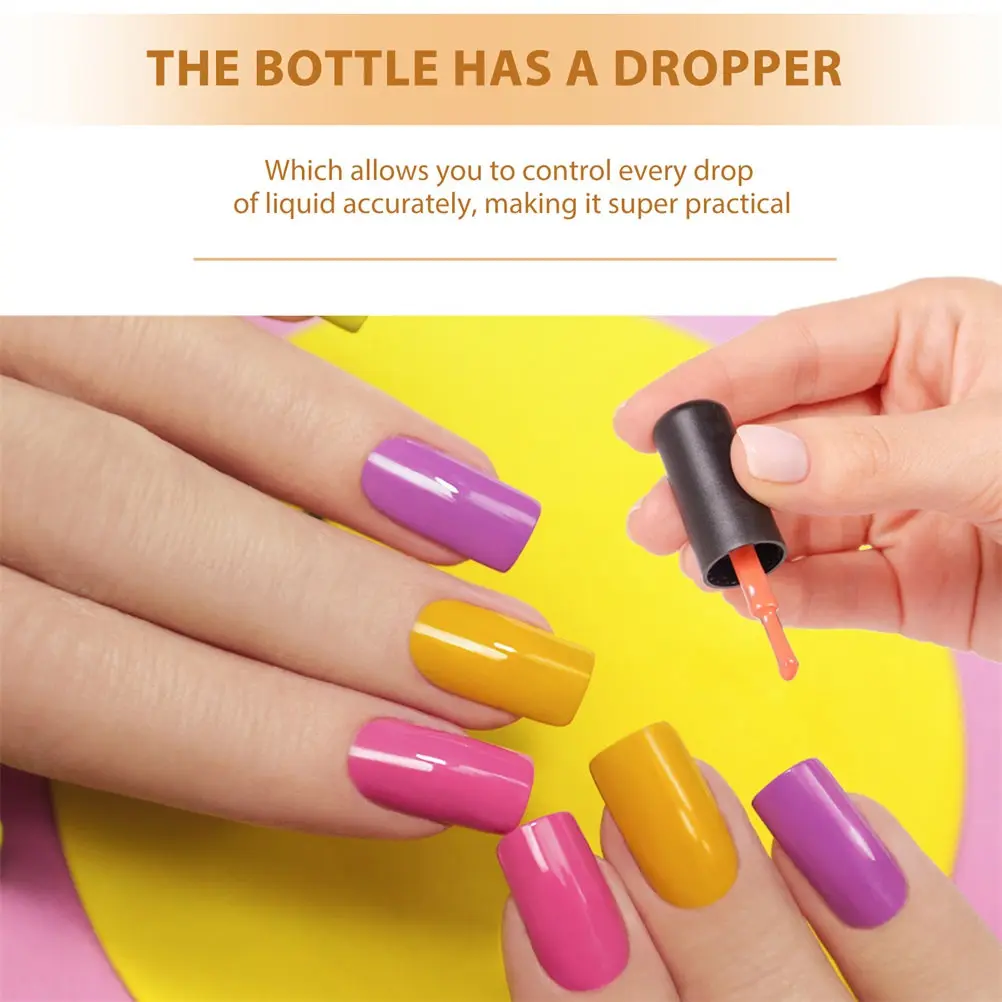 12Pcs Empty Glass Nail Polish Bottles Refillable 15Ml Leakproof Small Container Portable for Manicure Nail Polish Bottle
