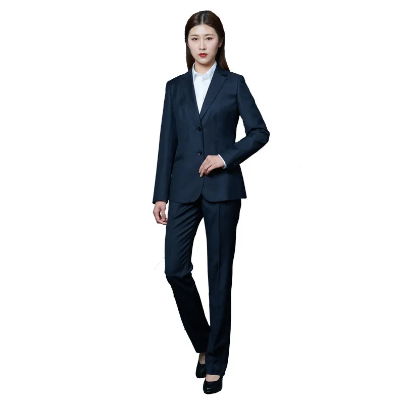 

wm77Unisex professional suits work clothes 70 wool navy blue business suits groom companion