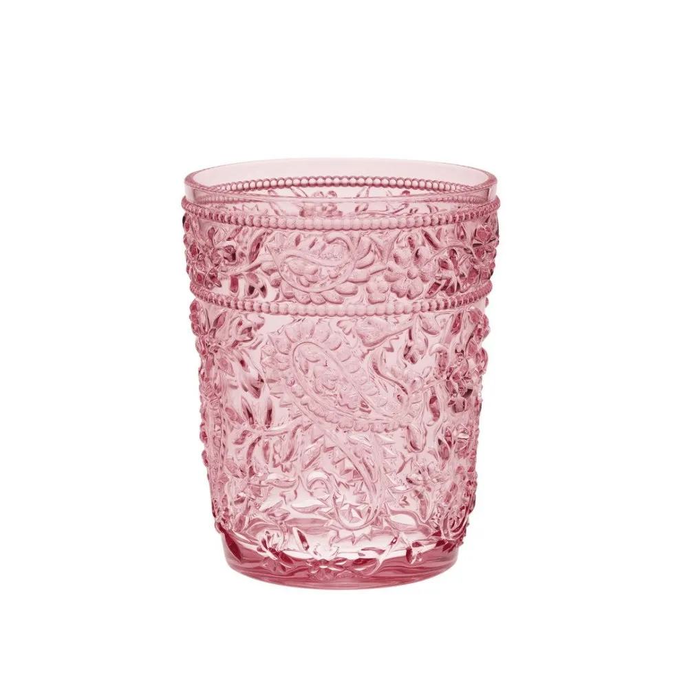 Paisley Acrylic Glasses Drinking Set of 4 DOF (13oz), Plastic Drinking Glasses