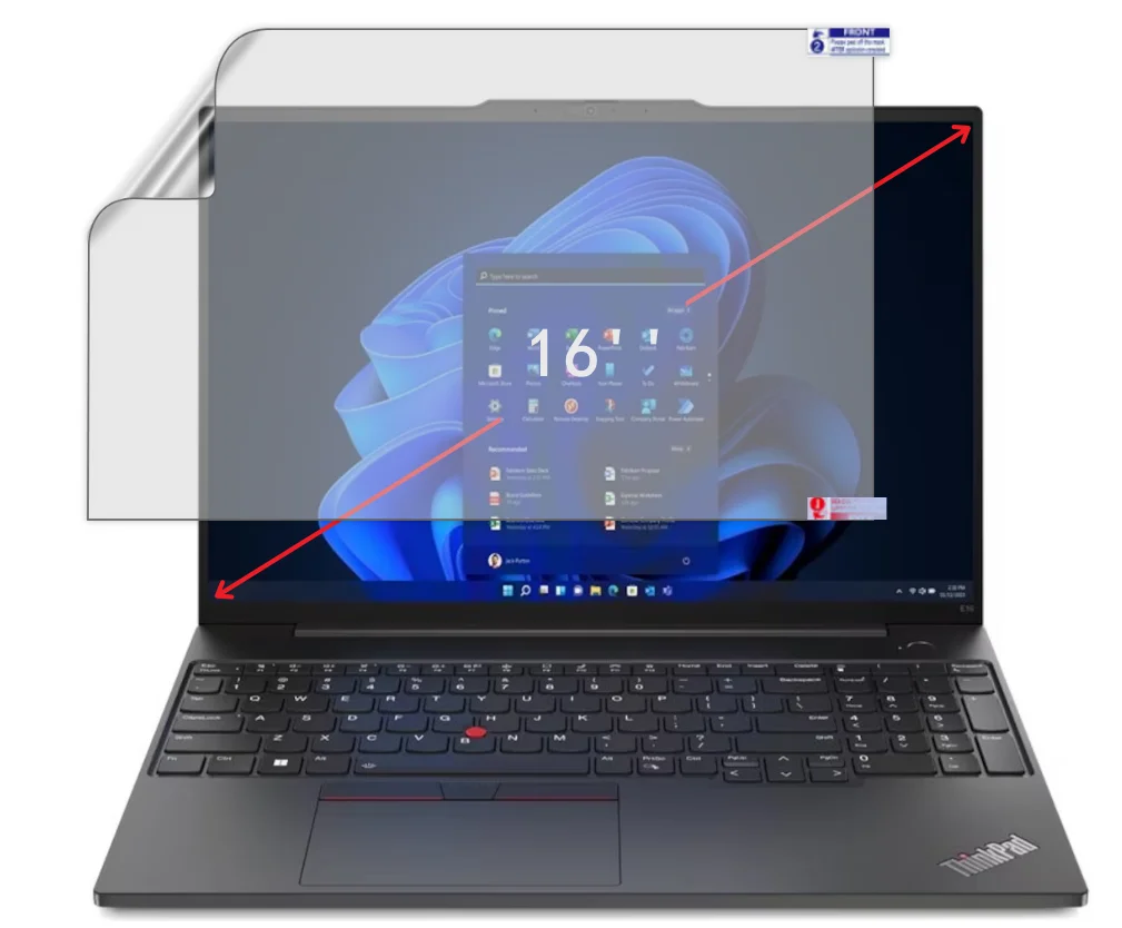 2PCS Clear / Matte Screen Protector Protective Film for Lenovo ThinkPad E16 Gen 3 2025 Thinkpad E16 T16 P16 Gen 3 2 16 inch