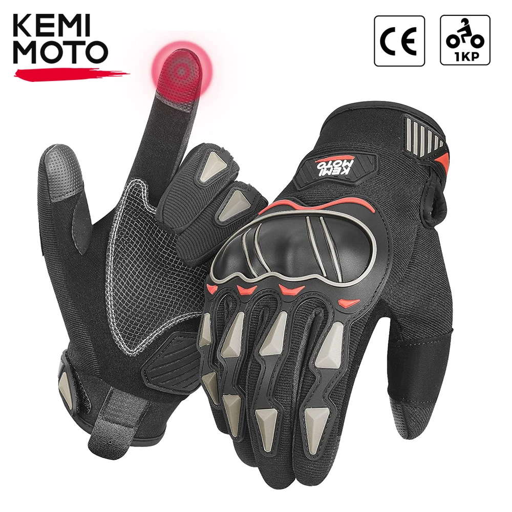Summer Motorcycle Gloves CE 1KP Riding Gloves Hard Knuckle Touchscreen Motorbike Tactical Gloves For Dirt Bike Motocross ATV UTV